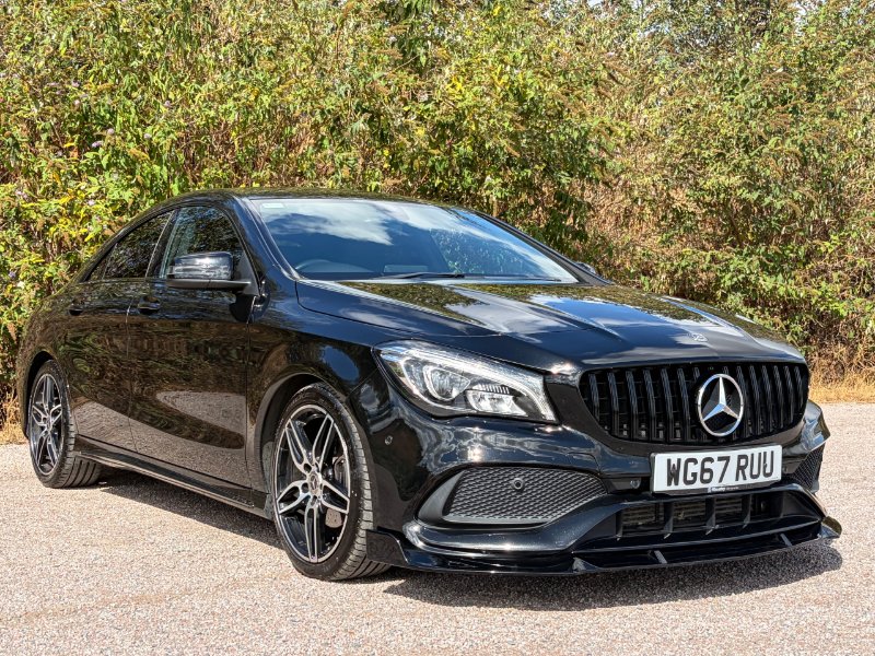 Black 2017 Mercedes-Benz CLA Class 1.6 CLA180 AMG Line Coupe 4dr Petrol 7G-DCT Euro 6 s/s 122 ps in Cheshunt